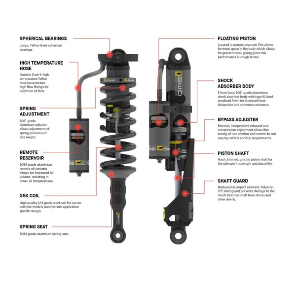 Old Man Emu - 1211K - BP-51 KIT w/UCA FR 3IN/0-330LB, RR 2IN/440LB